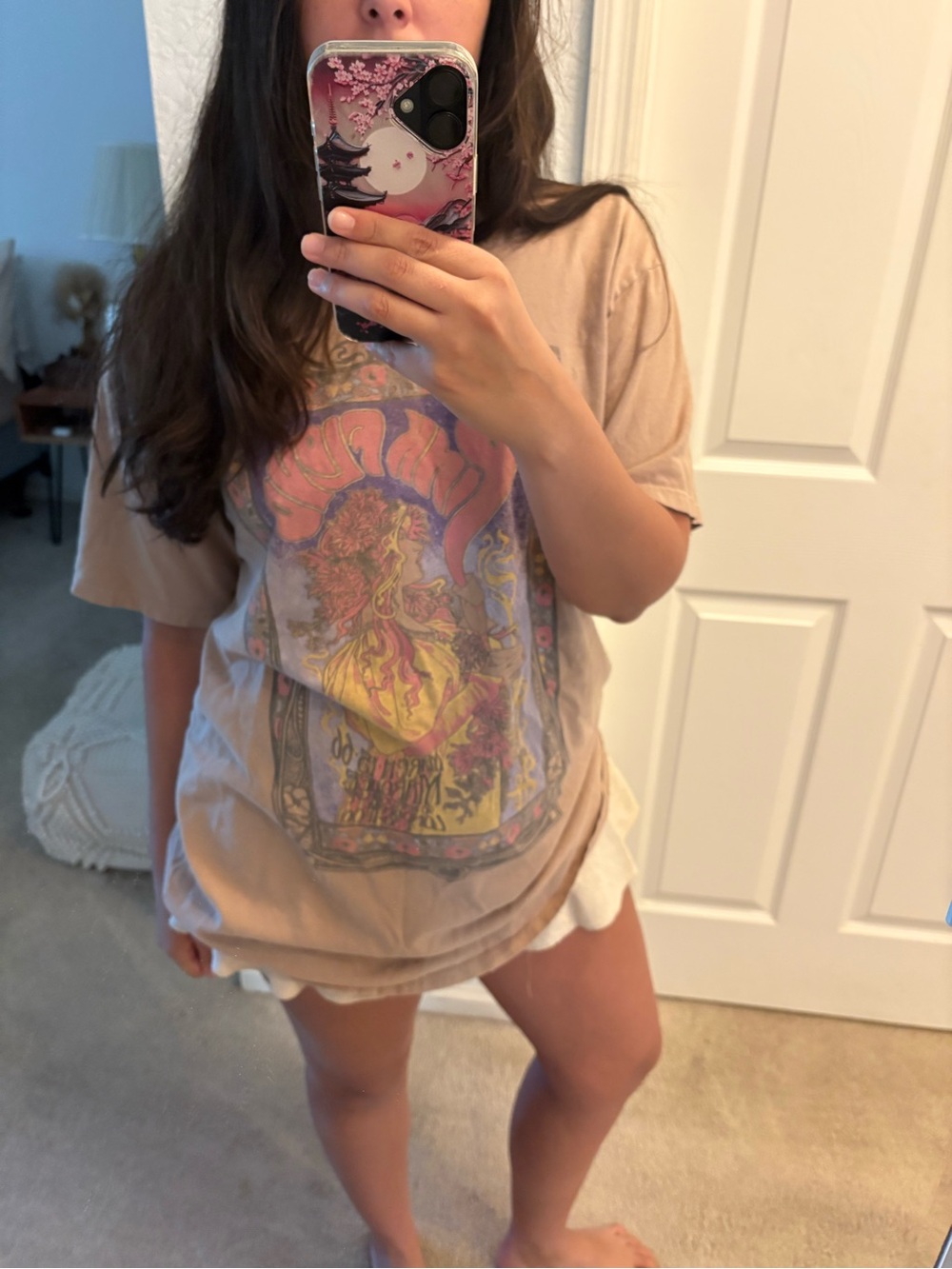 Pink Floyd Vintage 1966 Marquee Graphic Tee Beige Cotton (XL)